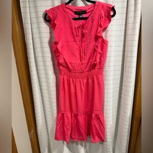 Elegant Pink Ruffled Dress